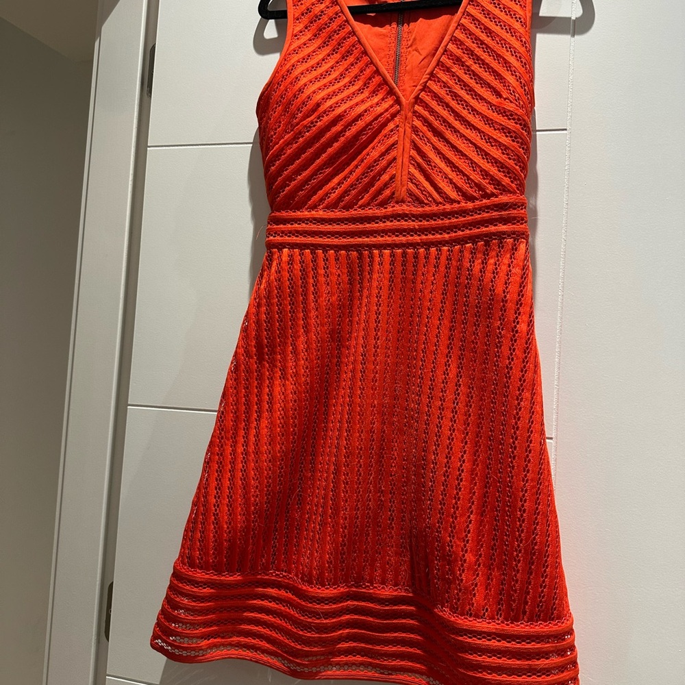 Vibrant Orange Sleeveless Dress